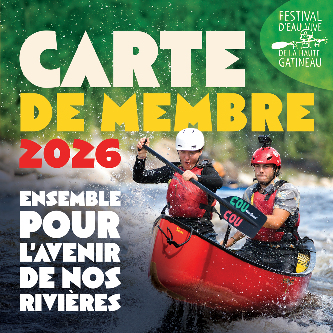 Carte de membre 2026 du Festival d'eau vive de la Haute-Gatineau