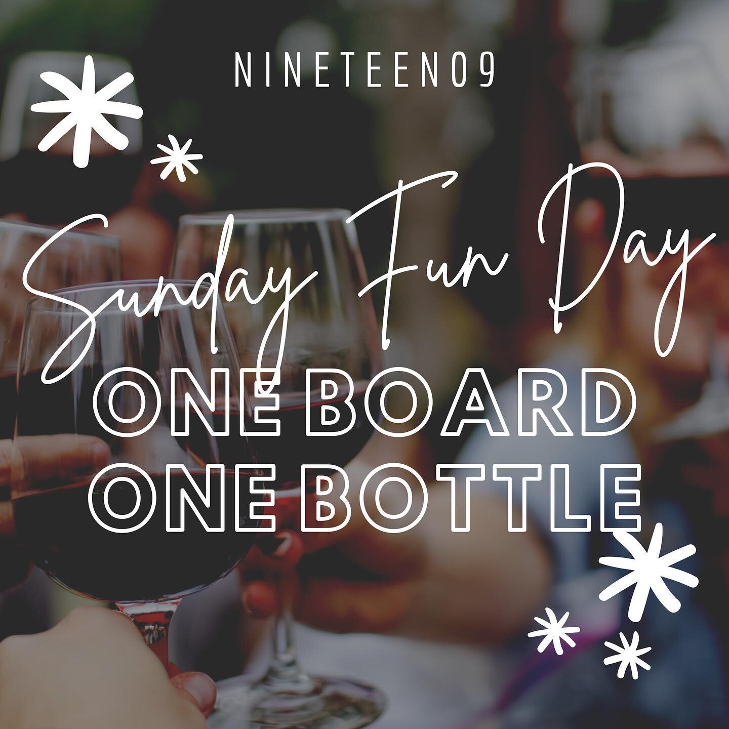 Sunday Fun Day Board &amp; Bottle special!  Choose from one of our select wines and either a Wisconsinite or Simple Start charcuterie board for just $30.  Perfect date day! #sundayfunday #sundayboardandbottle #boardandbottle #boardandbottlespecial #s