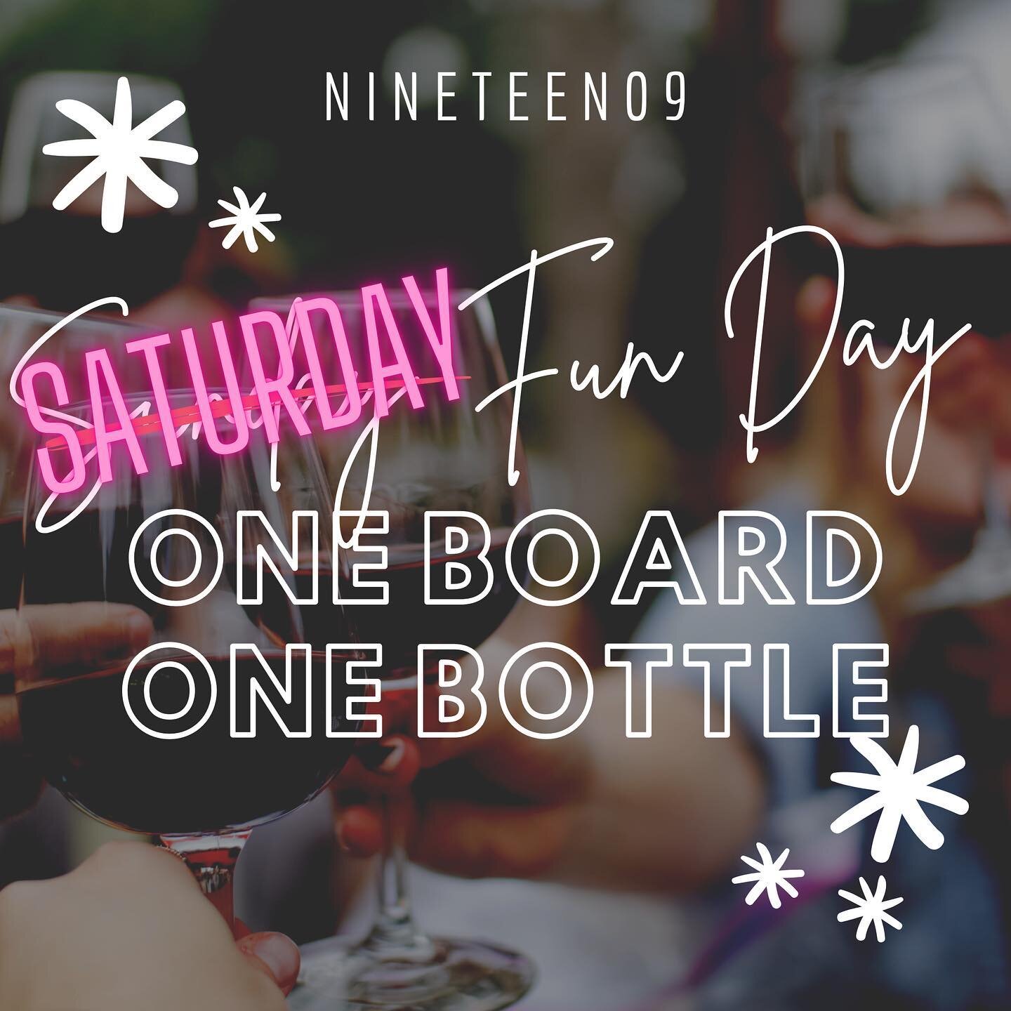 SATURDAY Fun Day Board &amp; Bottle special!  Choose from one of our select wines and either a Wisconsinite or Simple Start charcuterie board for just $30.  Perfect date day!  #boardandbottle #boardandbottlespecial #sundaydateday #patiowine #winebar 