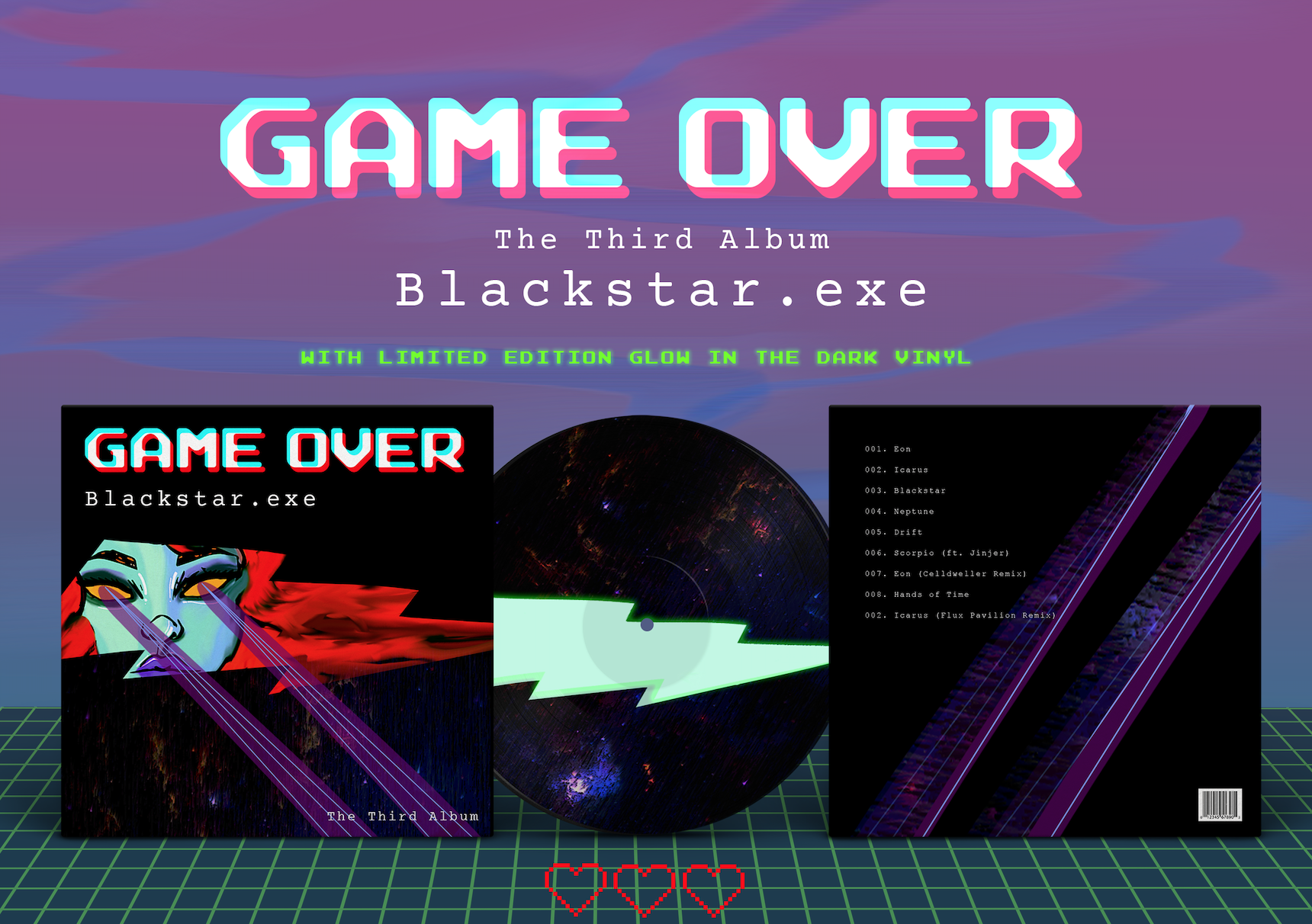 Game Over Blackstar.exe Vinyl Design (Original Band Concept)