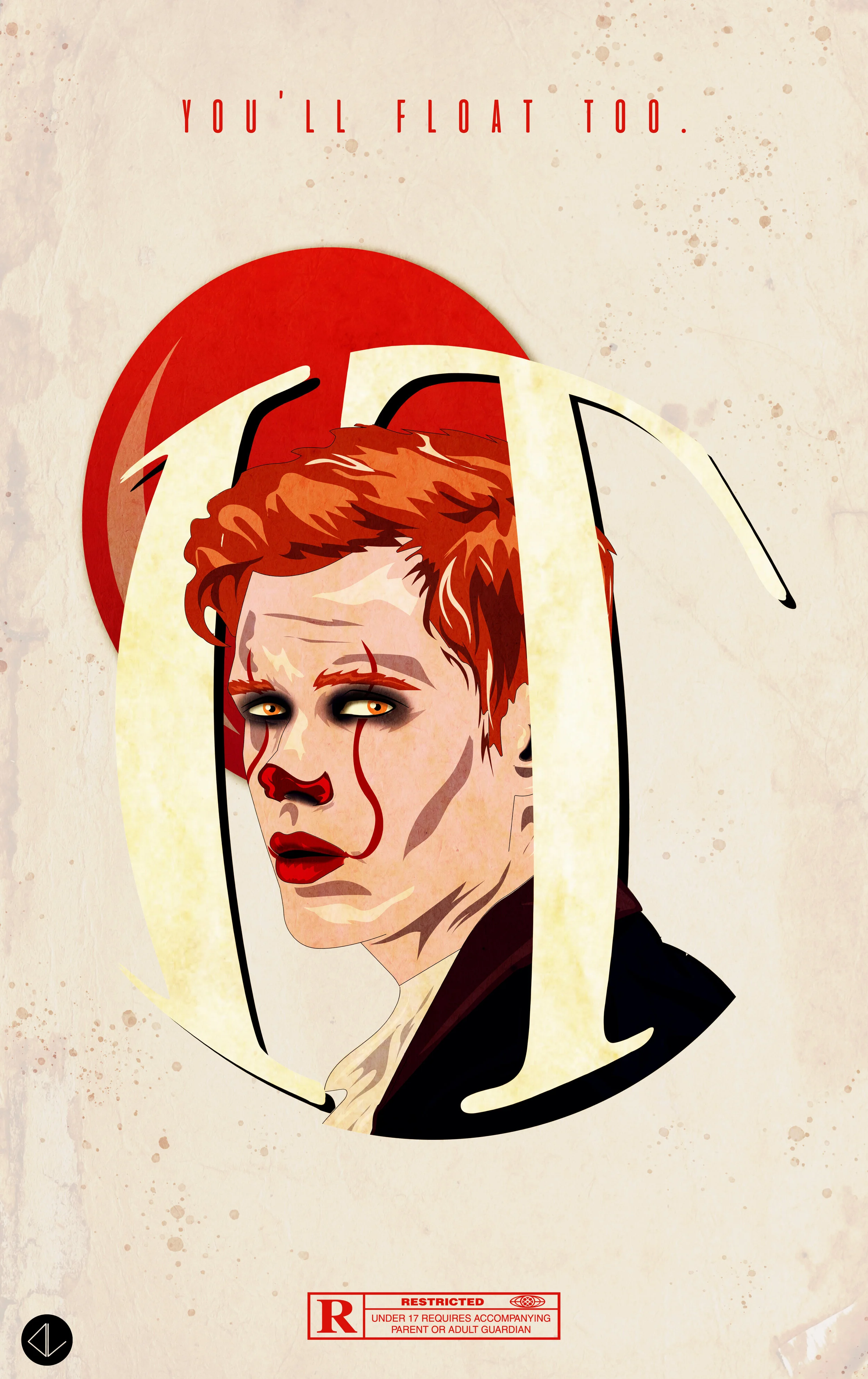 Bill Skarsgard Pennywise Promo Movie Poster