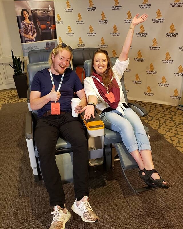TravelCon 2019 has begun! Lots of excitement, fellow travellers, creatives and awesome brands all out today to take part! We are so hyped to be here and cant wait for what's next. We got to check out the comfy premium economy seats that Singapore air