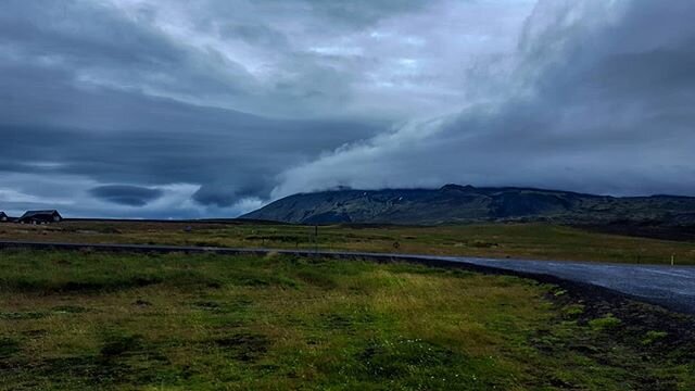 Beautiful Iceland, it captured our hearts with its wild untamed landscape, stunning clouds that were so low we actually drove through one, volcanic hills, emerald green lush fields and black sand beaches. What a wonderful place! 😍💖 #icelandtravel #