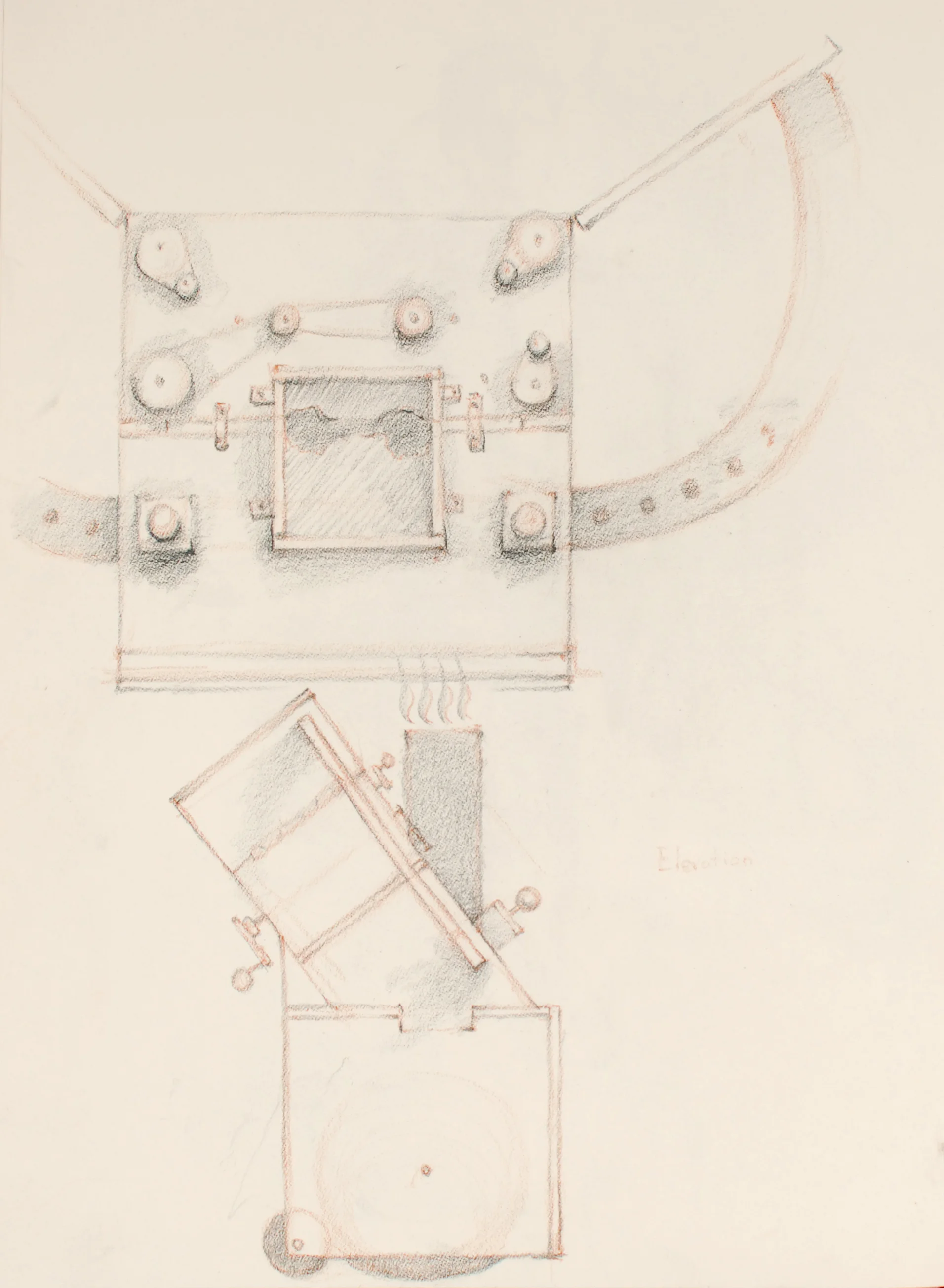 Plan and Elevation View of Projector Apparatus