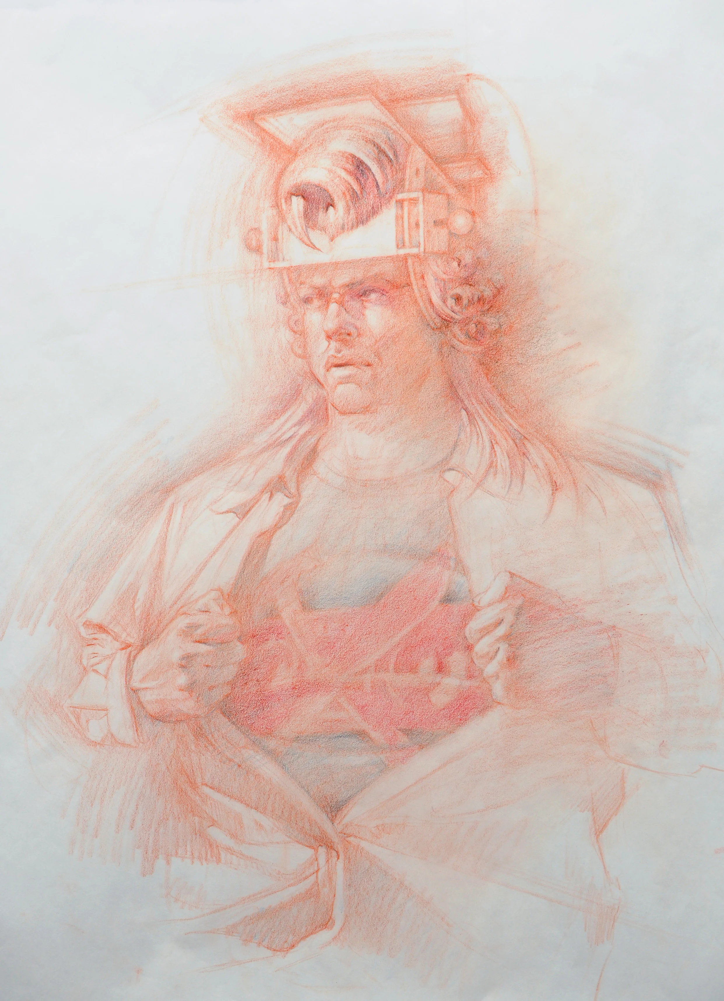   Untitled  Colored pencil on layout bond, 18”x24”, 2017 