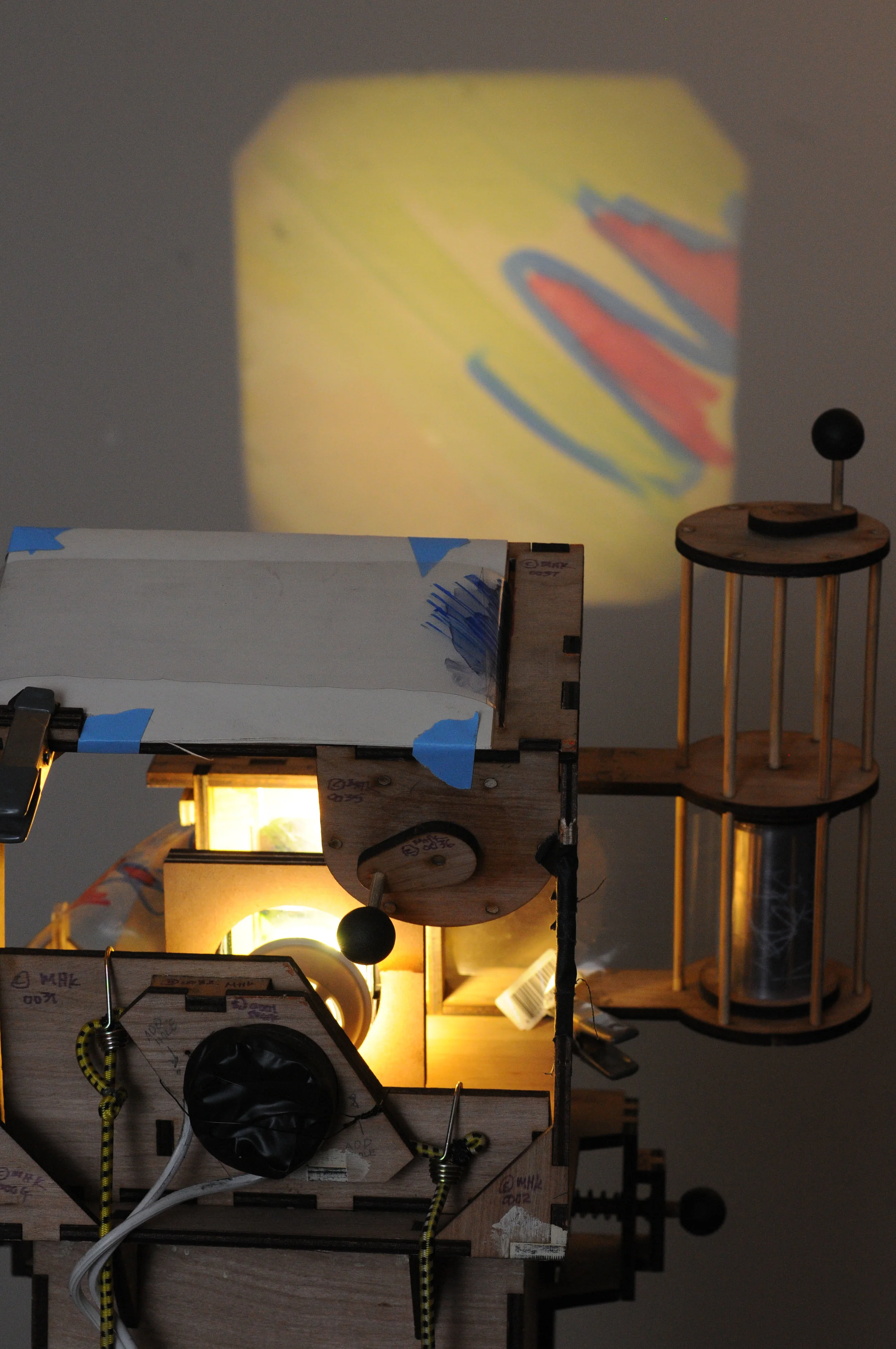   Detail of Projector Hat  Mixed media, size variable, 2016 