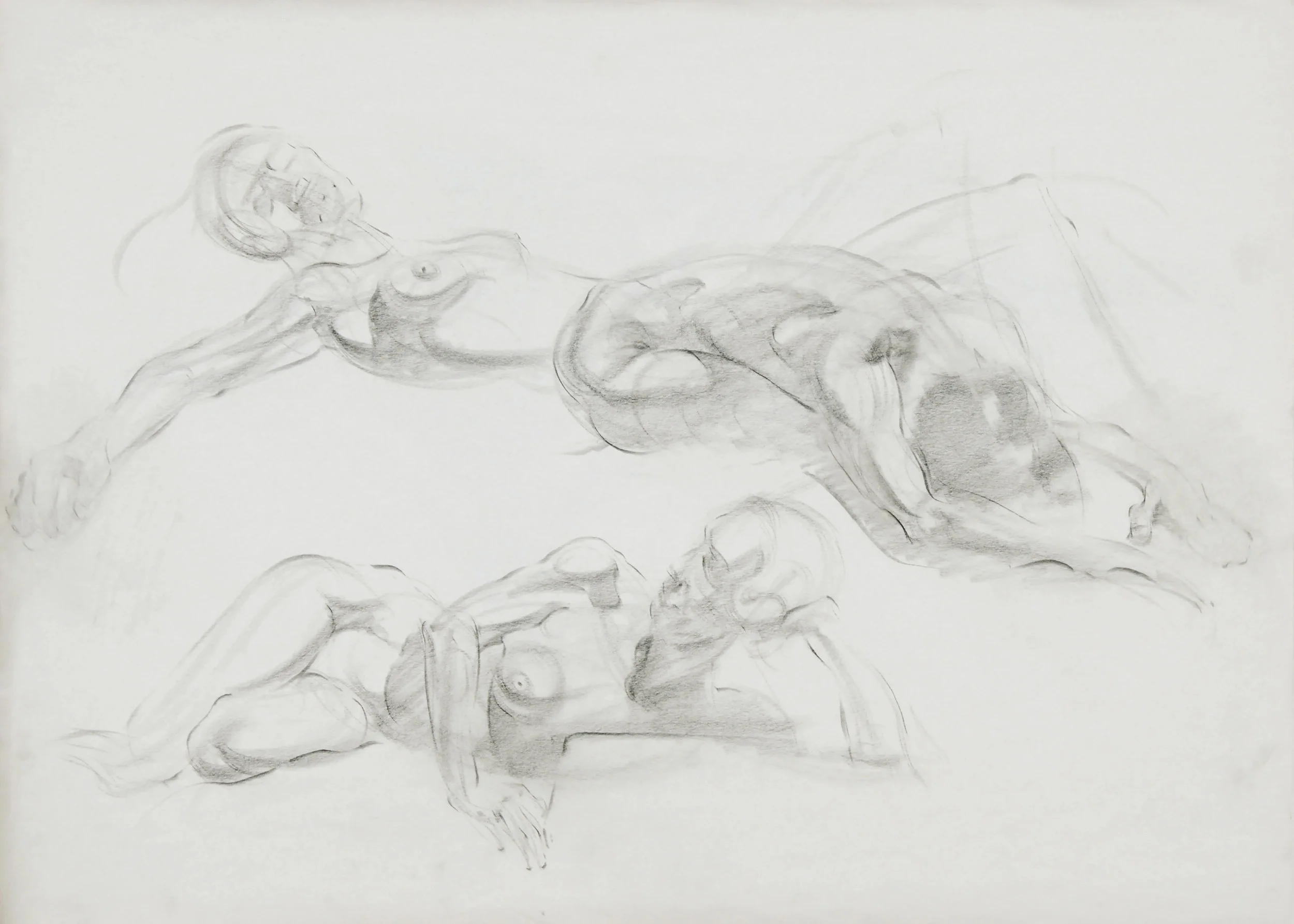 Gestural Studies Charcoal on newsprint, 18” x 24,” 2015