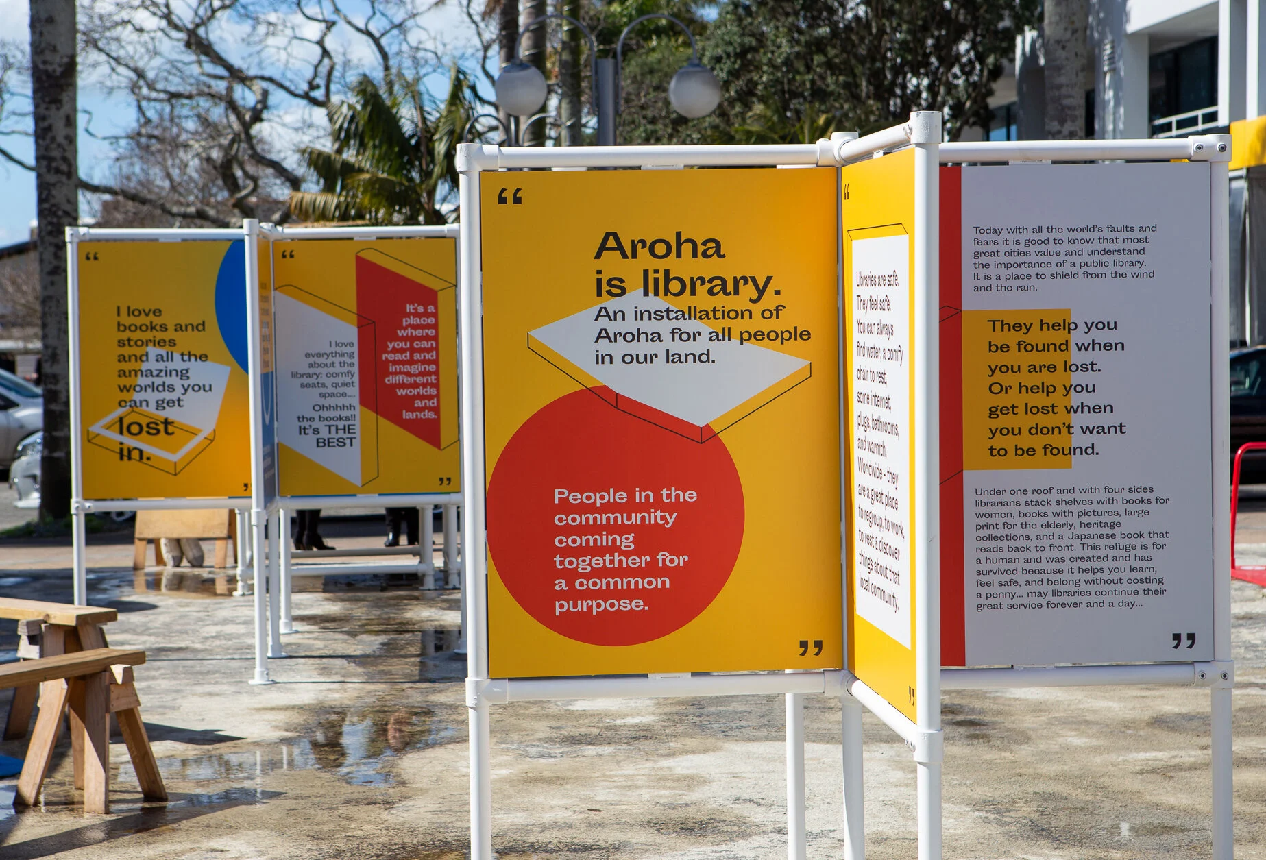 New signage for our We Love Libraries exhibition with Takapuna Library ..