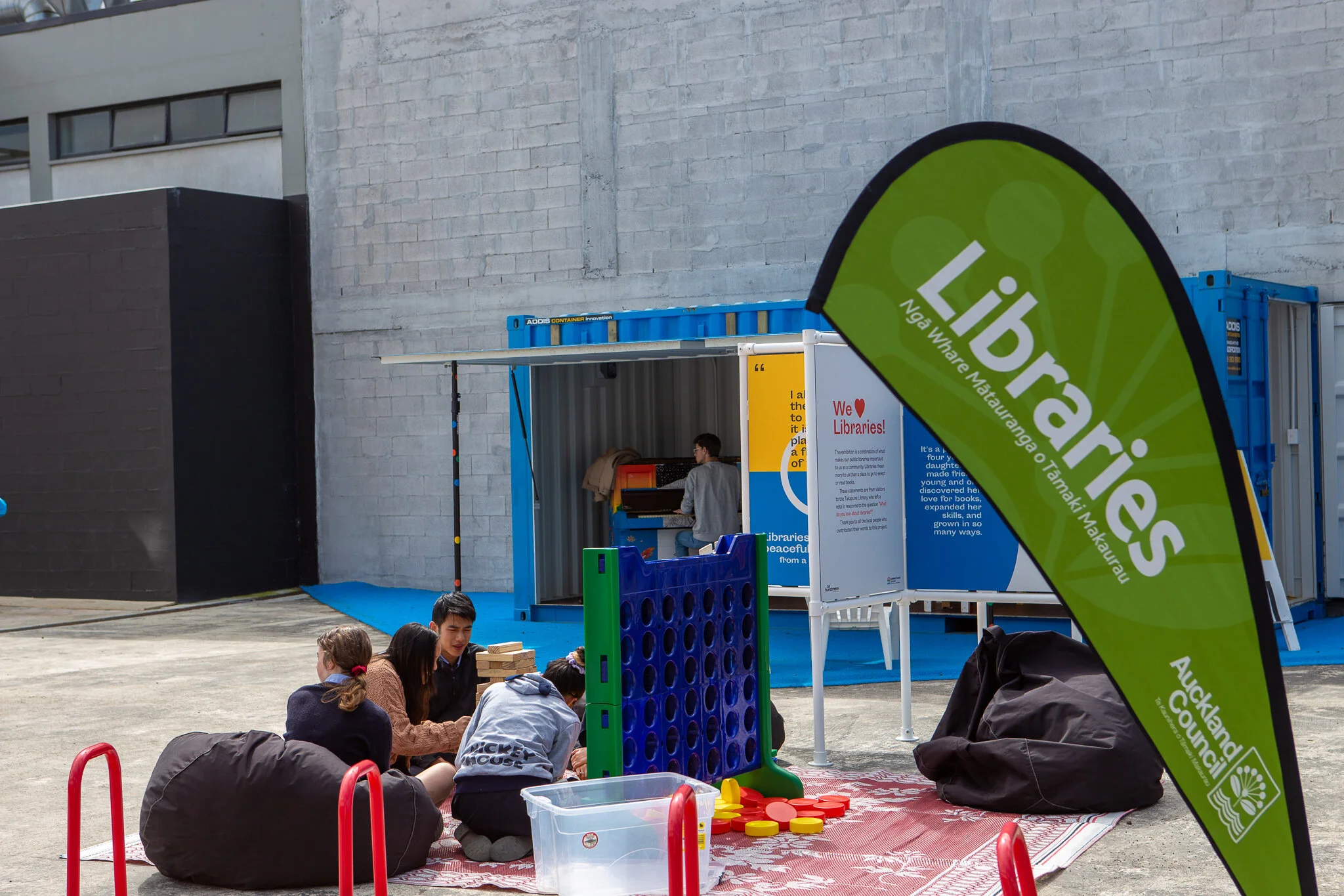 Park(ing) Day 2019 was supplemented by 3 hours of piano performances by Zeke Davey and Matthew Goldsworthy, with thanks to Youth Arts New Zealand .
