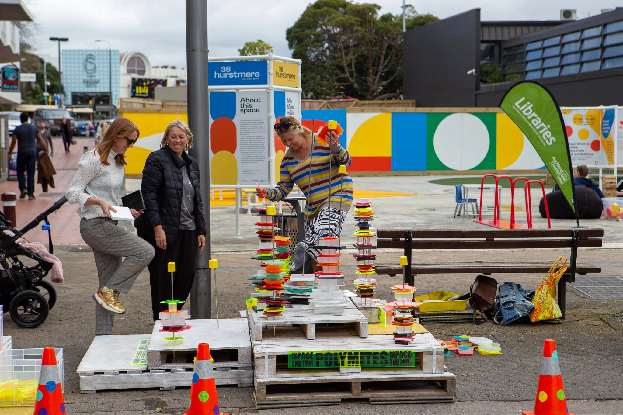 Polymites was a pop-up installation for Parki(ing) Day 2019. It was great to have Ruth and Kirst from Space Inbtwn getting us to collaborate in building structures together!