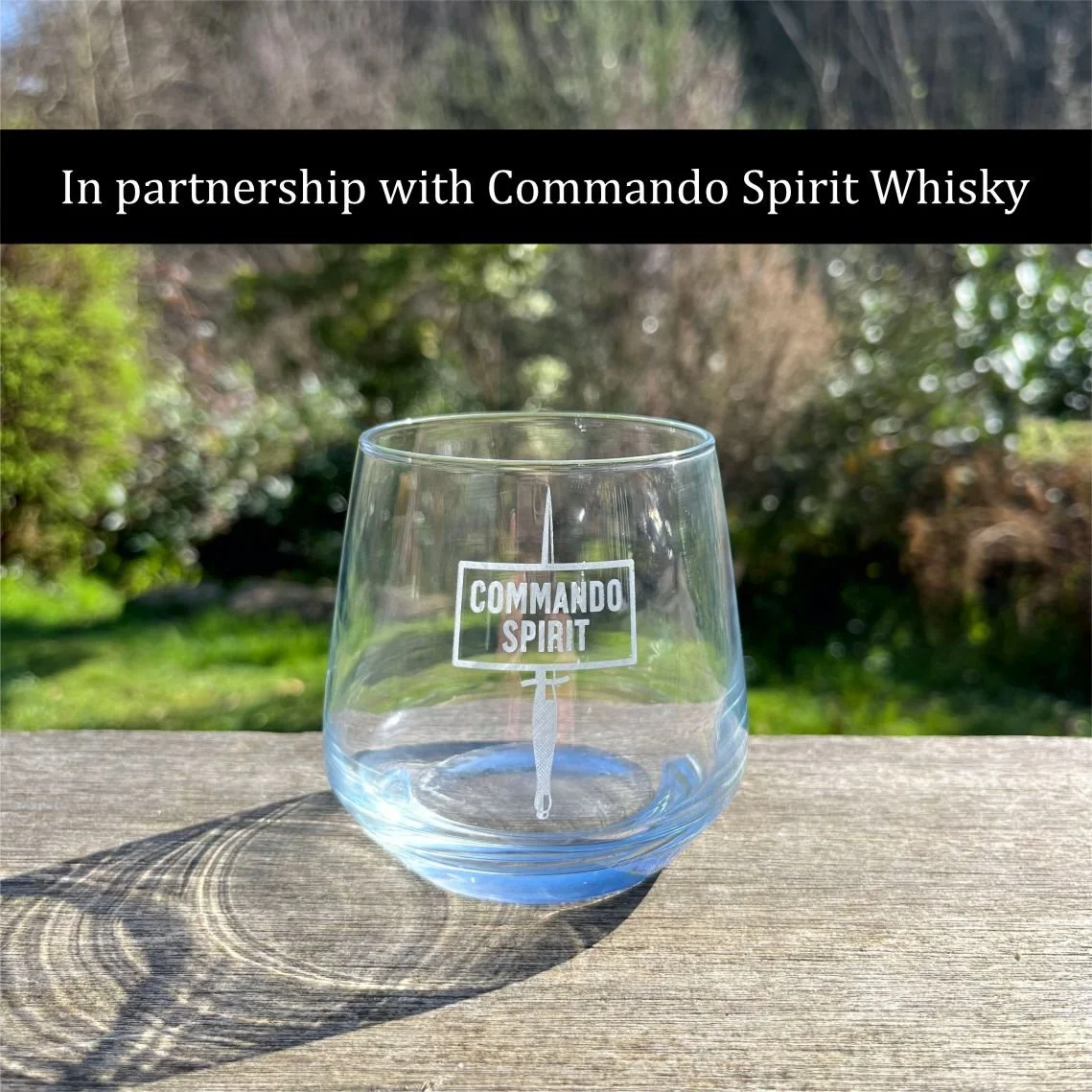 Commando Spirit Whisky Glass — Laser Carve Engraving