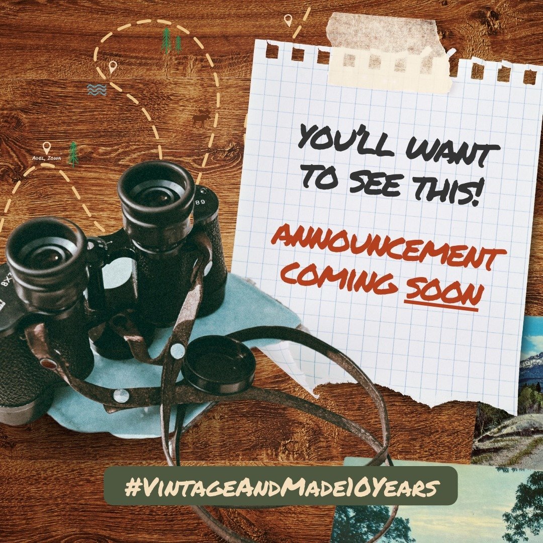 🌲👀 Get ready to uncover our 2024 Vintage &amp; Made Fair theme! Stay tuned for the big reveal and prepare for an adventure like no other.

...Coming soon! 

#VintageAndMade10Years #VAMFCountdown #VAMFMemories #AdventureAwaits