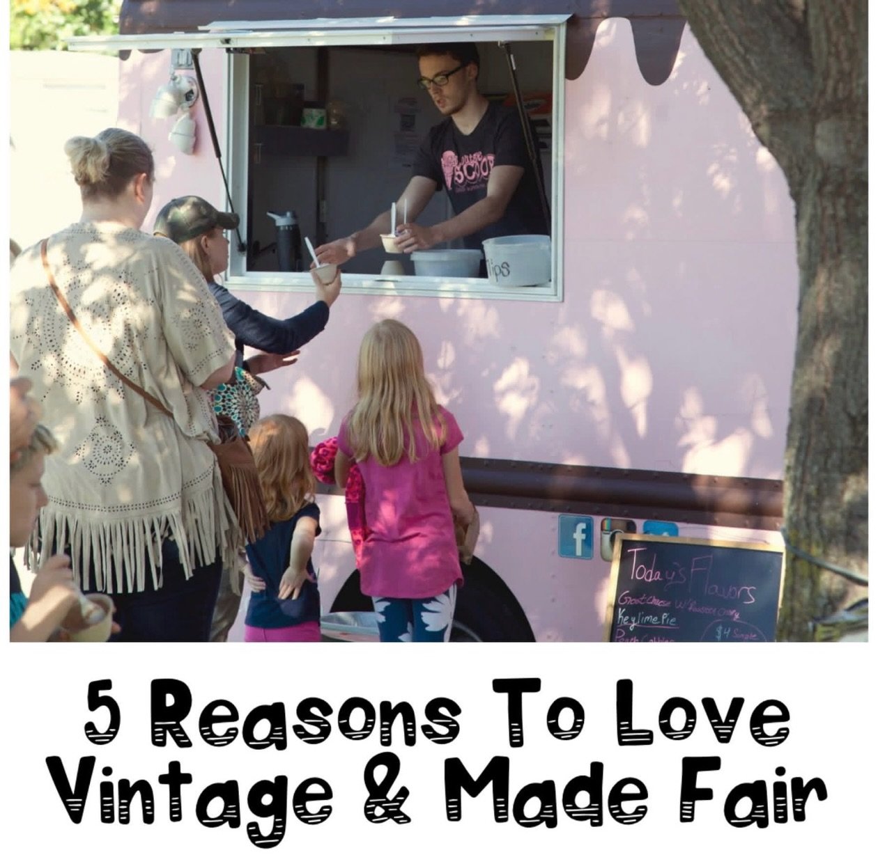 Five Reasons To Love Vintage &amp; Made Fair - 
1.  One-of-a-kind finds.
From vintage treasures to boutique clothing, you&rsquo;ll find pieces you won&rsquo;t see anywhere else.

2.  Support amazing small businesses.
Every booth is filled with passio