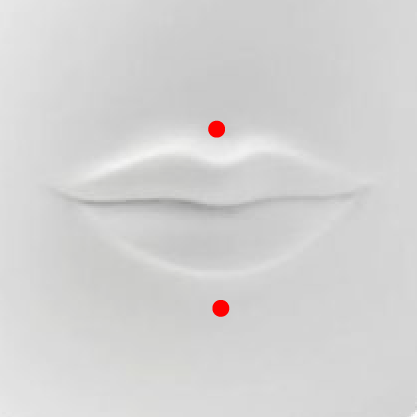 Cyber Bite Piercings These are single piercings done in the center of both the upper and lower lips.