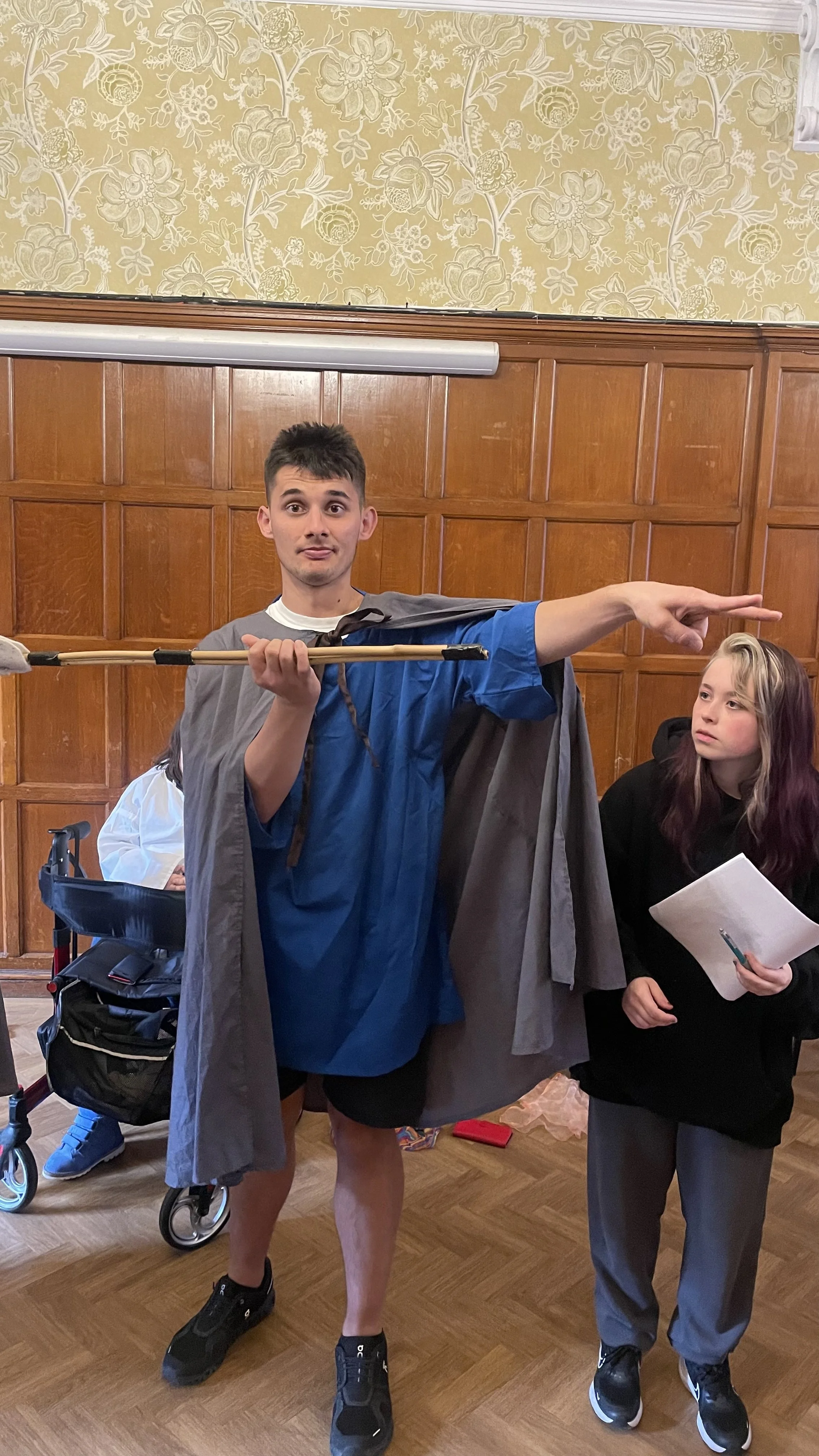 Our Make a Scene students performing their lines for a play 