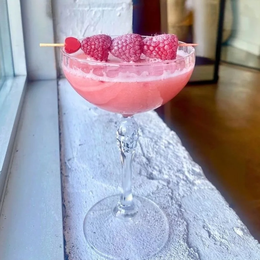 Raspberry Pina Colada Cocktail