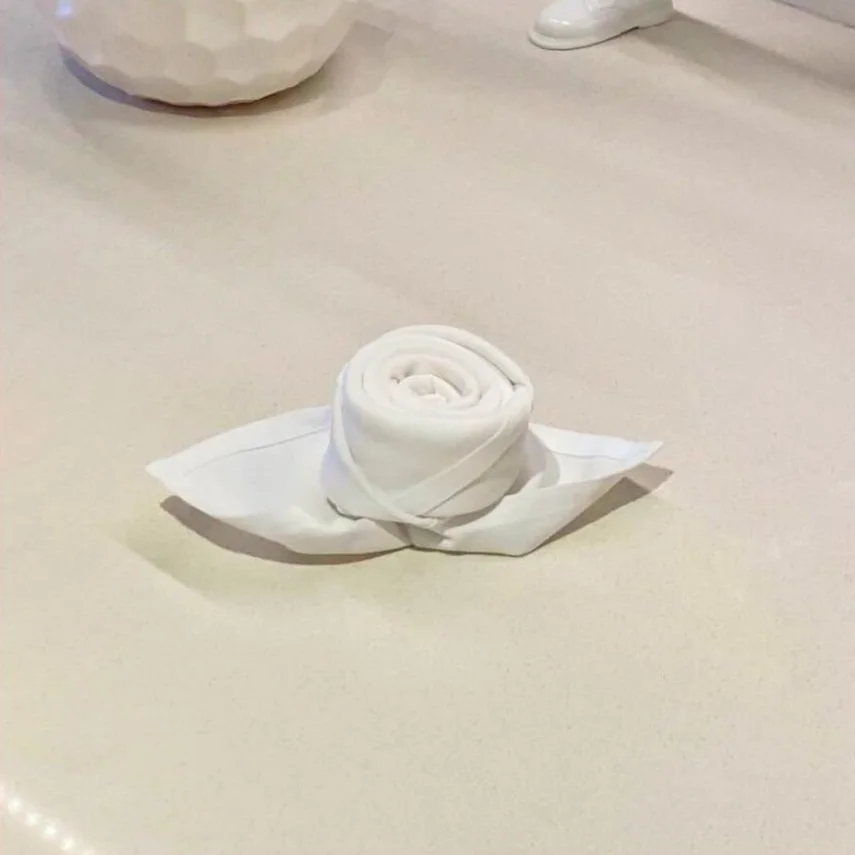 Rosebud Napkin Fold How-To