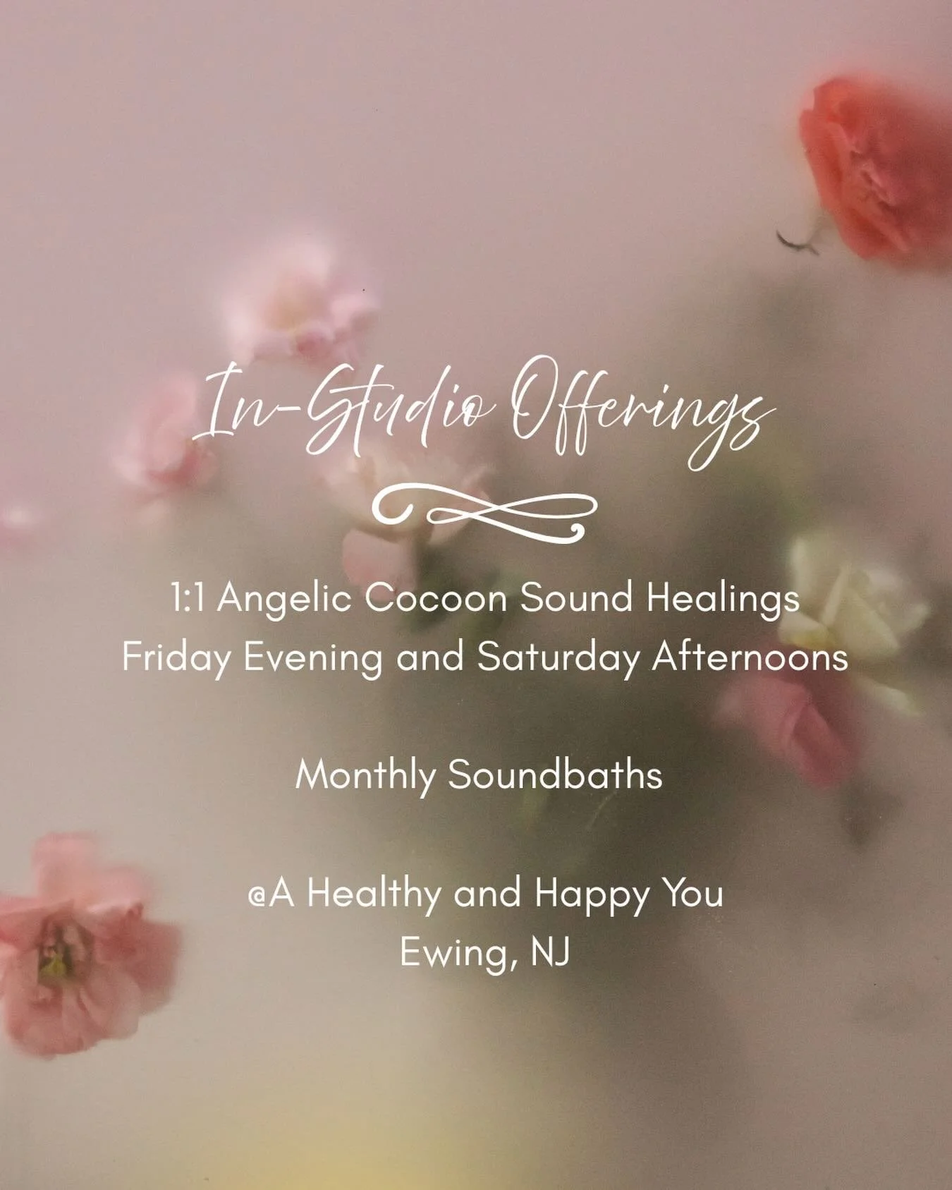 Stepping into a new chapter of healing 🌸✨ 

I&rsquo;m beyond excited to bring 1:1 Angelic Cocoon Sound Healings and monthly soundbaths into this luminous new sanctuary at @ahealthyandhappyyou in Ewing, NJ. 

Let your energy realign, your spirit soft