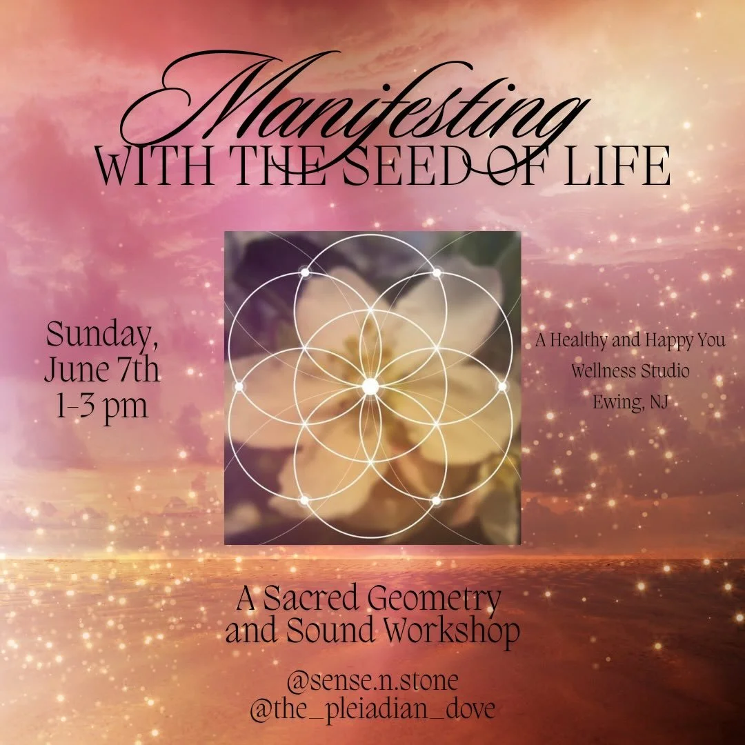 ✨ Manifesting with the Seed of Life ✨

A Sacred Geometry &amp; Sound Workshop

Join Anastasia of @sense.n.stone and Jess of The Pleiadian Dove for a rich, 2‑hour immersive workshop blending the ancient wisdom of sacred geometry with the healing frequ