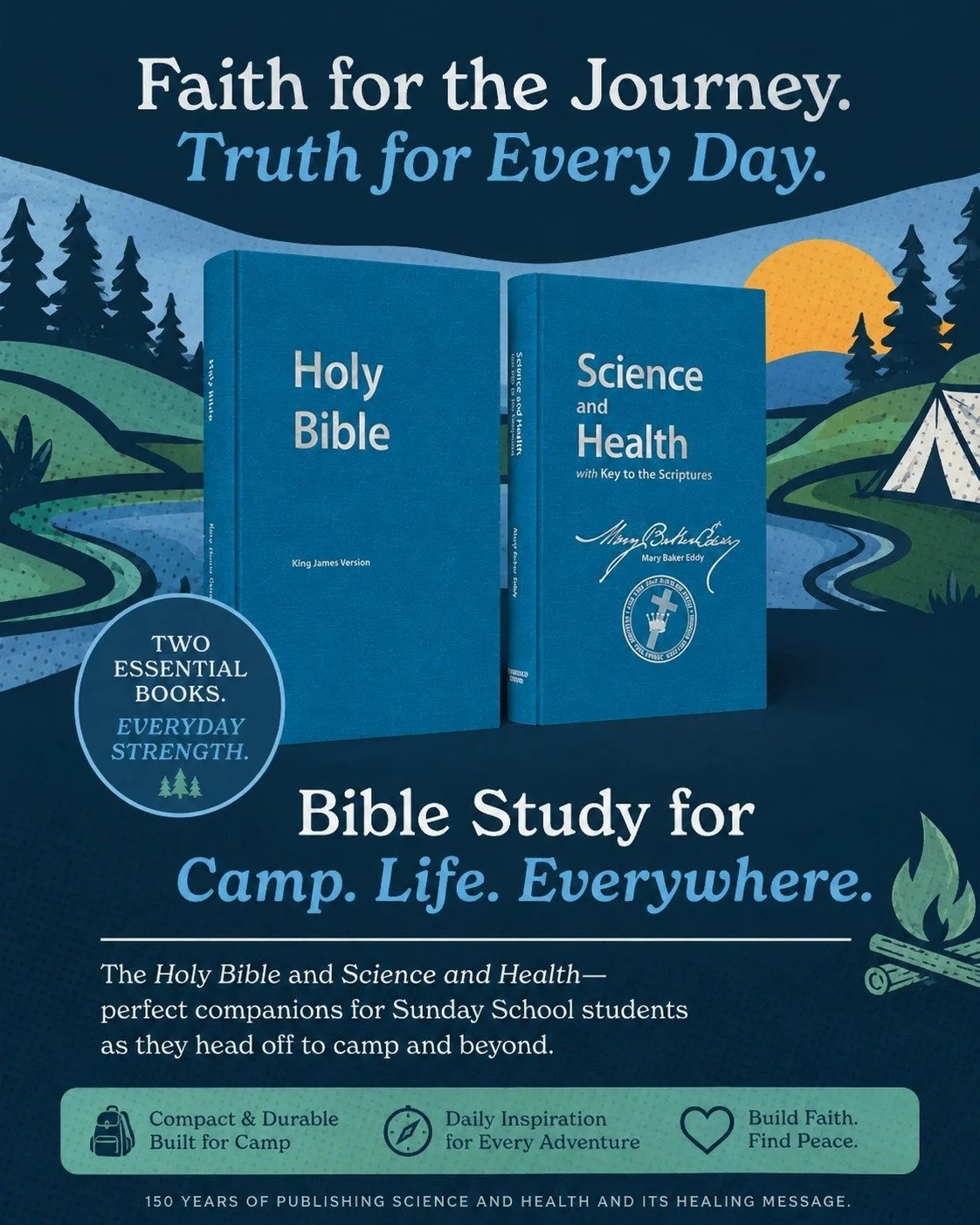 Camp season is almost here! 🌲⛺️

As Sunday School students head off for summer adventures, the Reading Room is here to help them take inspiration along for the journey.

Whether it&rsquo;s a Bible, a copy of Science and Health with Key to the Script
