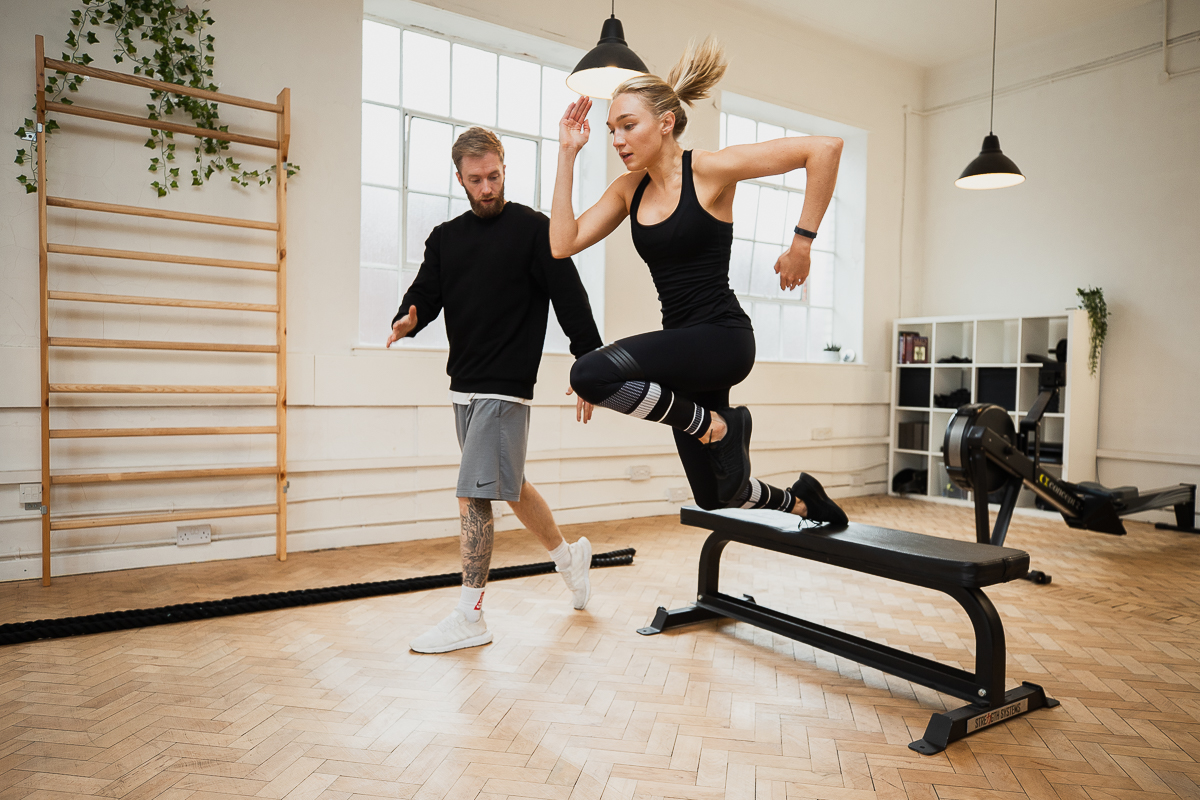 Personal Trainer Stephen Fraser and model Simone McDowall, The FIIT Principle