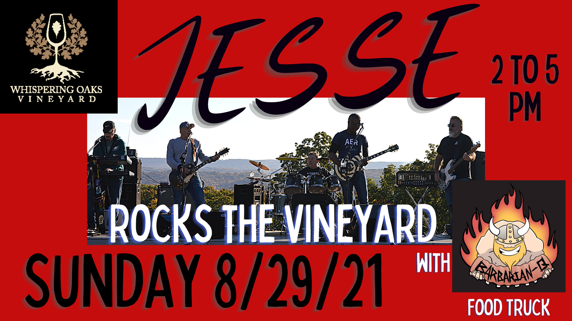 JESSE rocks the vineyard!!  Free Live Music!!
