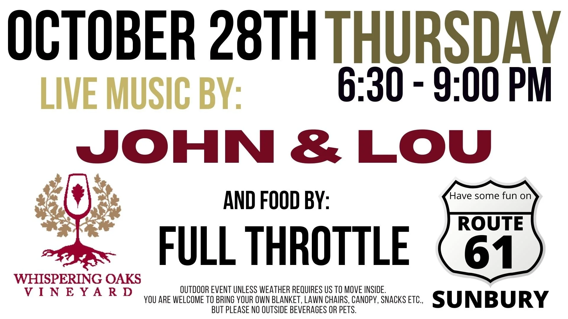 Free Live Music - John &amp; Lou