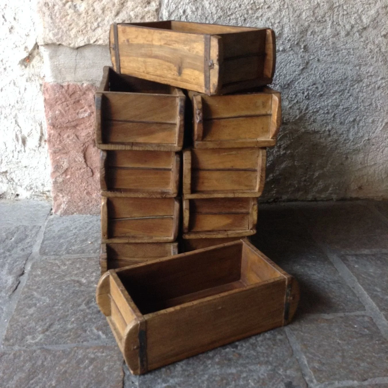 10 Ziegelkisten aus Indien (Originale)