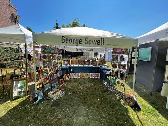 Beauty of a day for art in Camden, Maine. Here today and tomorrow at booth 35, come see us!