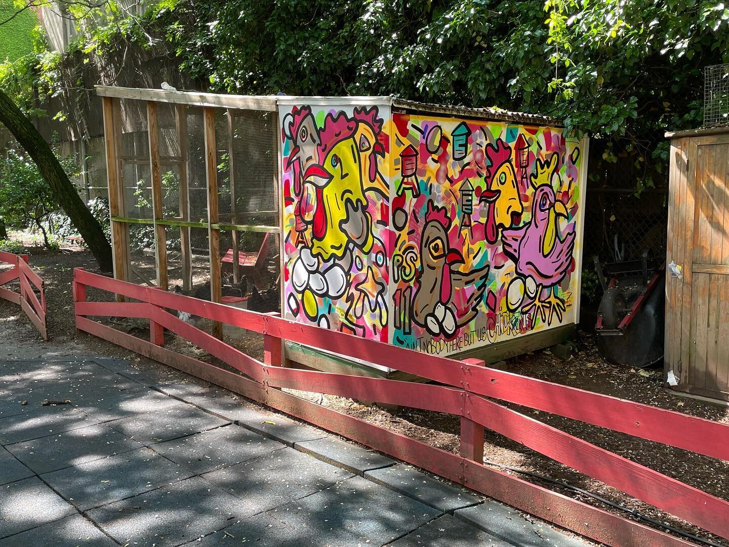 Ain&rsquo;t nobody here but us chickens&hellip; Best project ever, painting the PS11 Chicken Coop