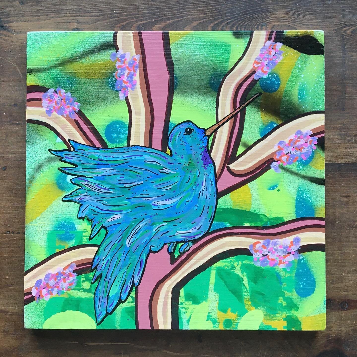 Blue Hummingbird 
10x10 / Acrylic on Wood Panel
$95

15% goes to PS11 Afterschool Art Programs @ps11programs in Chelsea
Commissions welcome. Can ship anywhere. DM me or go to http://www.georgesewell.com

#keepcalmandcarryon
#fundraiser
#kidsarttherap