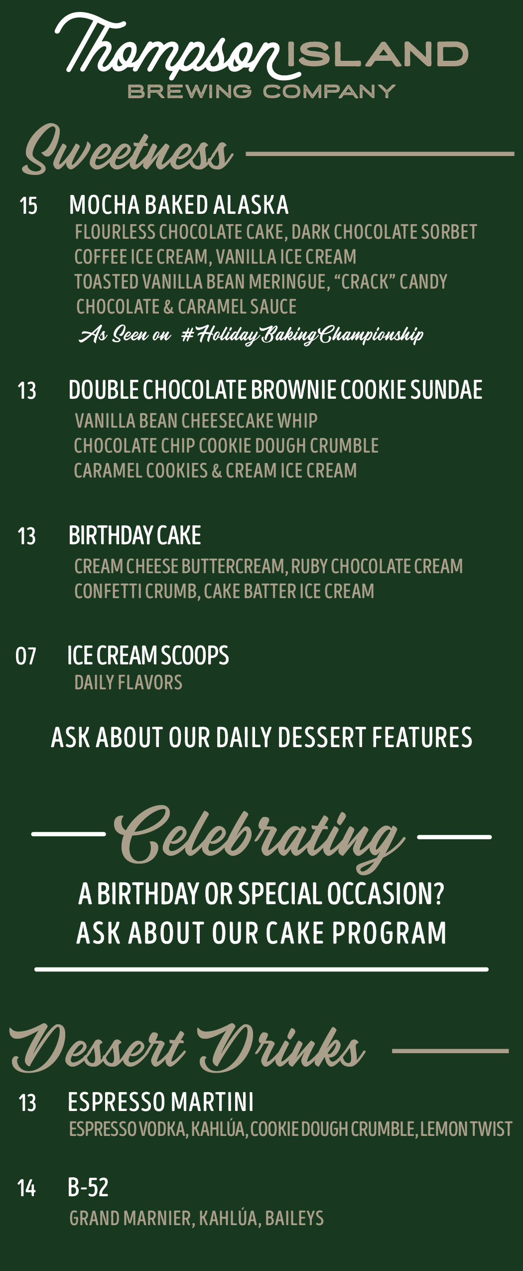 View Our Menu | Thompson Island Brewing Company, Rehoboth DE