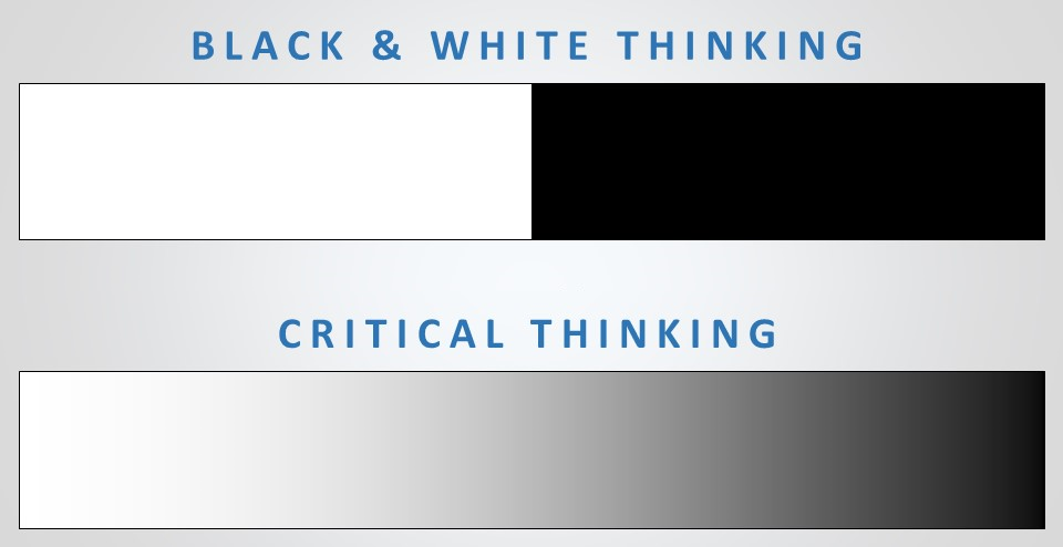 Black White Thinking Critical Thinking Intelligent Speculation