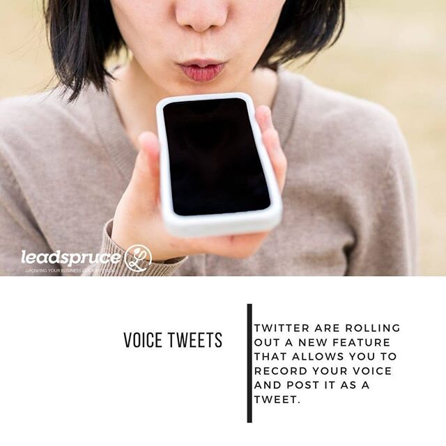 Twitter arerolling out a brand new feature - Voice Tweets. You can capture up to 140 seconds of audio in a single Voice Tweet. 
#voicetweet #twitter #socialmediastrategy