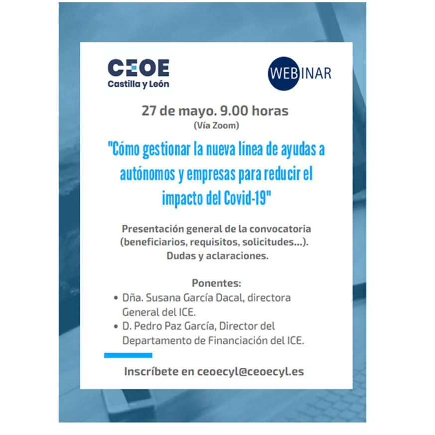"CÓMO GESTIONAR LA NUEVA LÍNEA DE AYUDAS A AUTÓNOMOS Y EMPRESAS PARA REDUCIR EL IMPACTO DEL COVID-19"