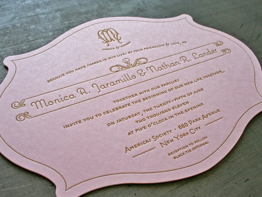 Custom Diecut Wedding Invitations