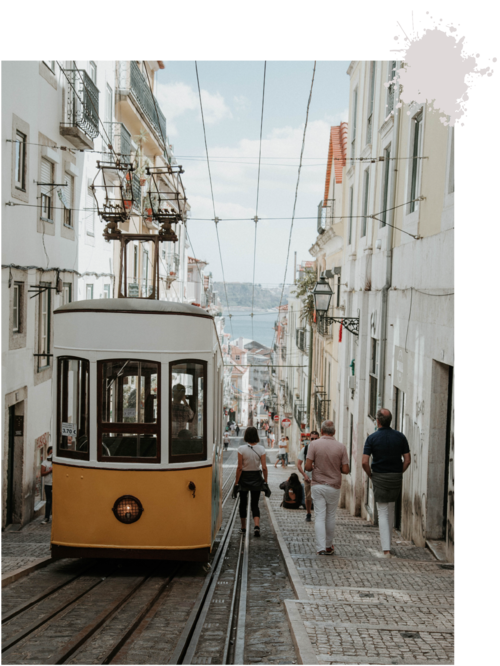 Street Car in narrow alley