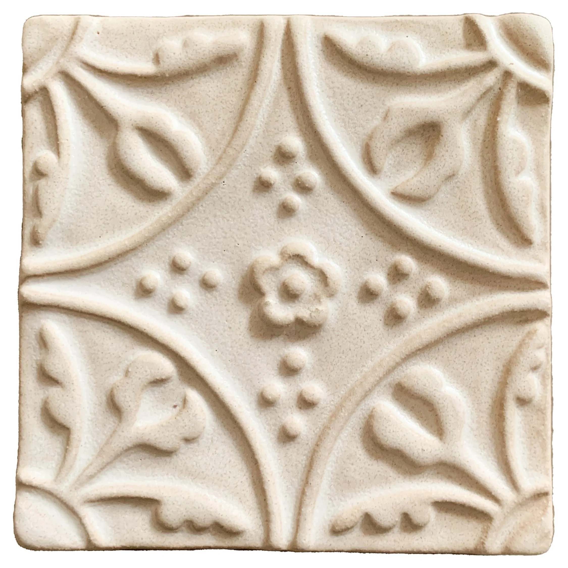 135-Buttercup Iris 4x4-Alabaster - Lot: (32 tiles)