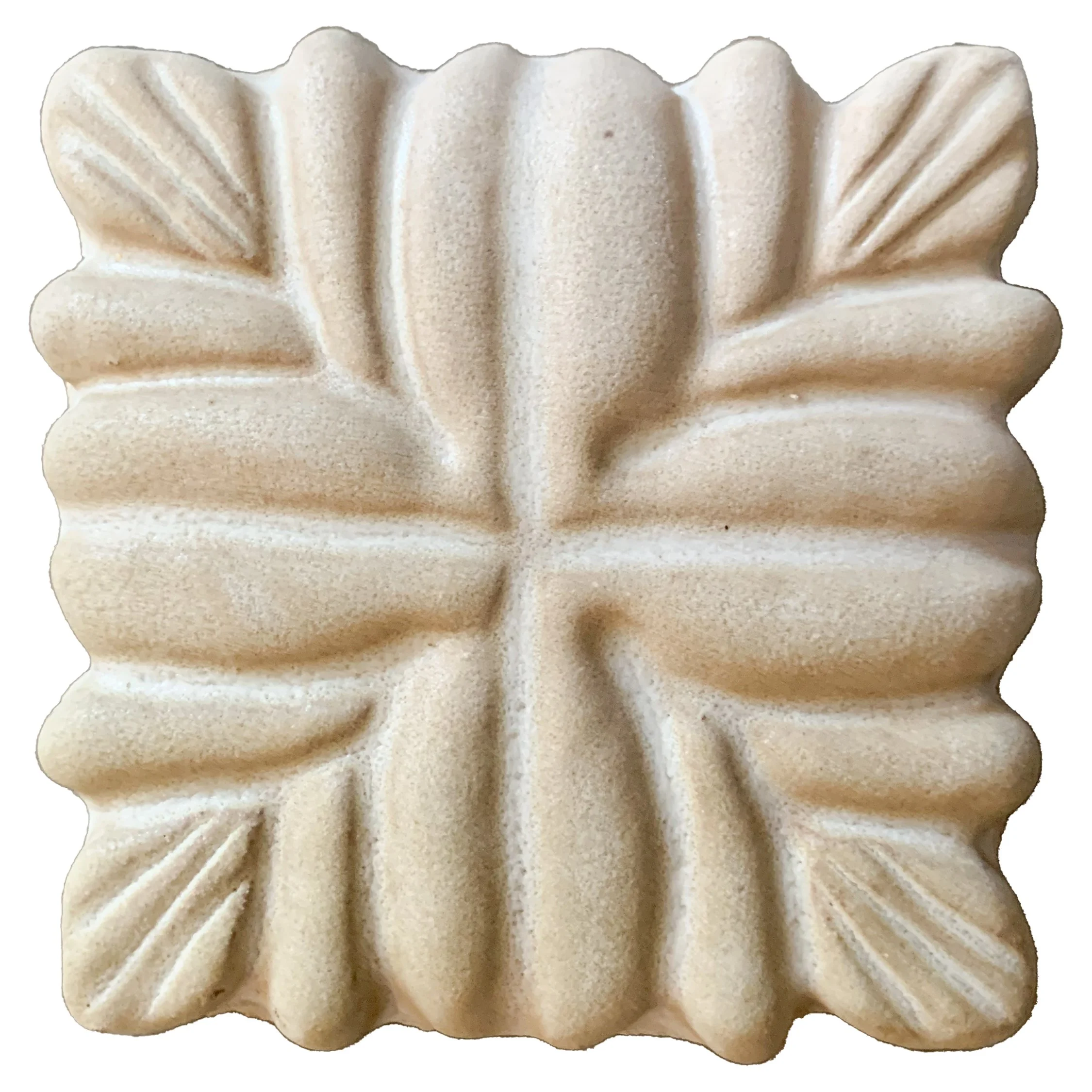 113-Pointed Leaf 4x4-Alabaster - Lot: (25 tiles)