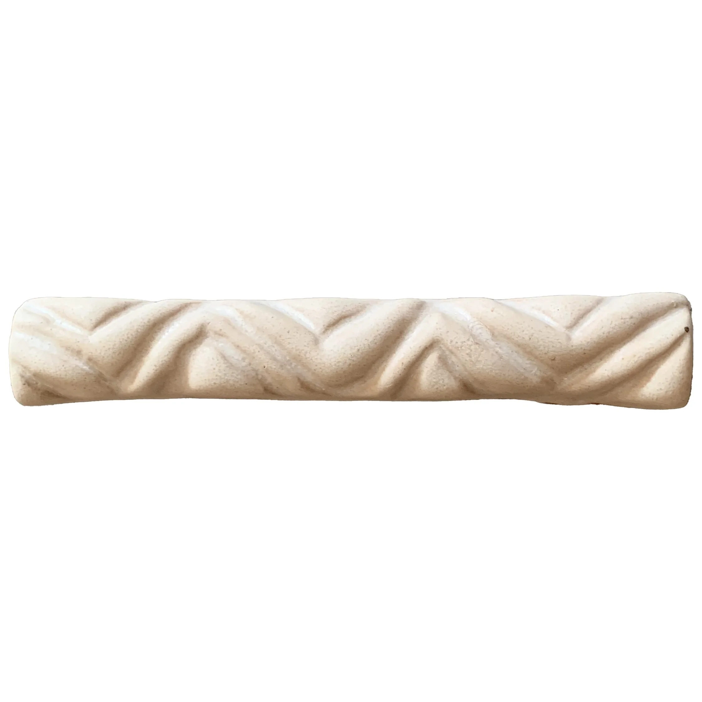 H05-Zig Zag Trim-Alabaster - Lot: (17 tiles)