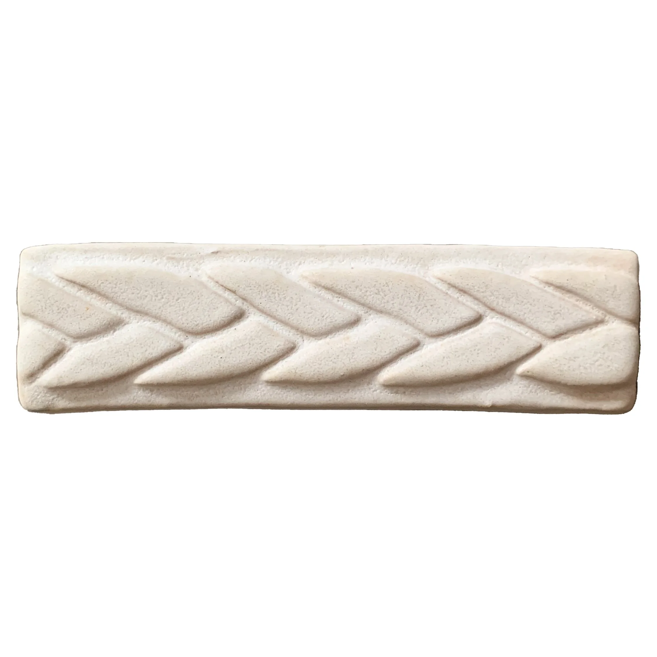 H16-Braided Trim-Alabaster - Lot: (4 tiles)