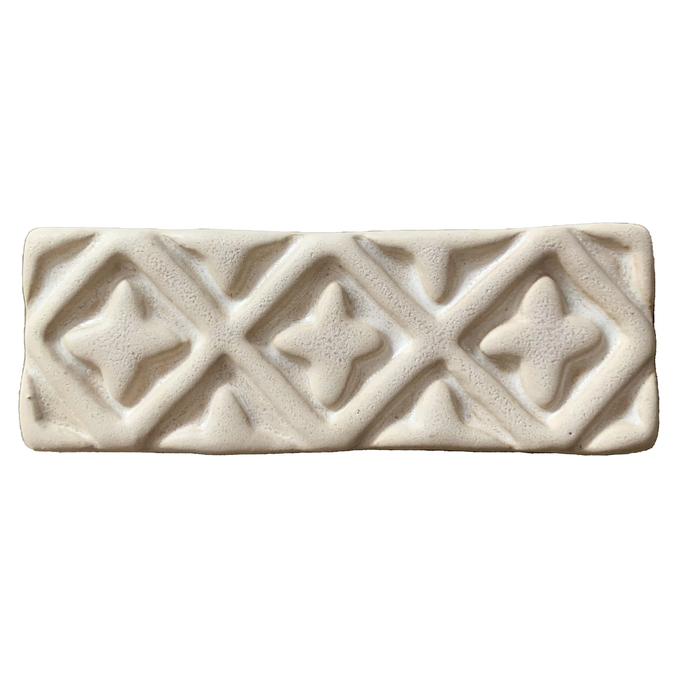 H21-Brittany Cross Trim-Alabaster - Lot: (18 tiles)