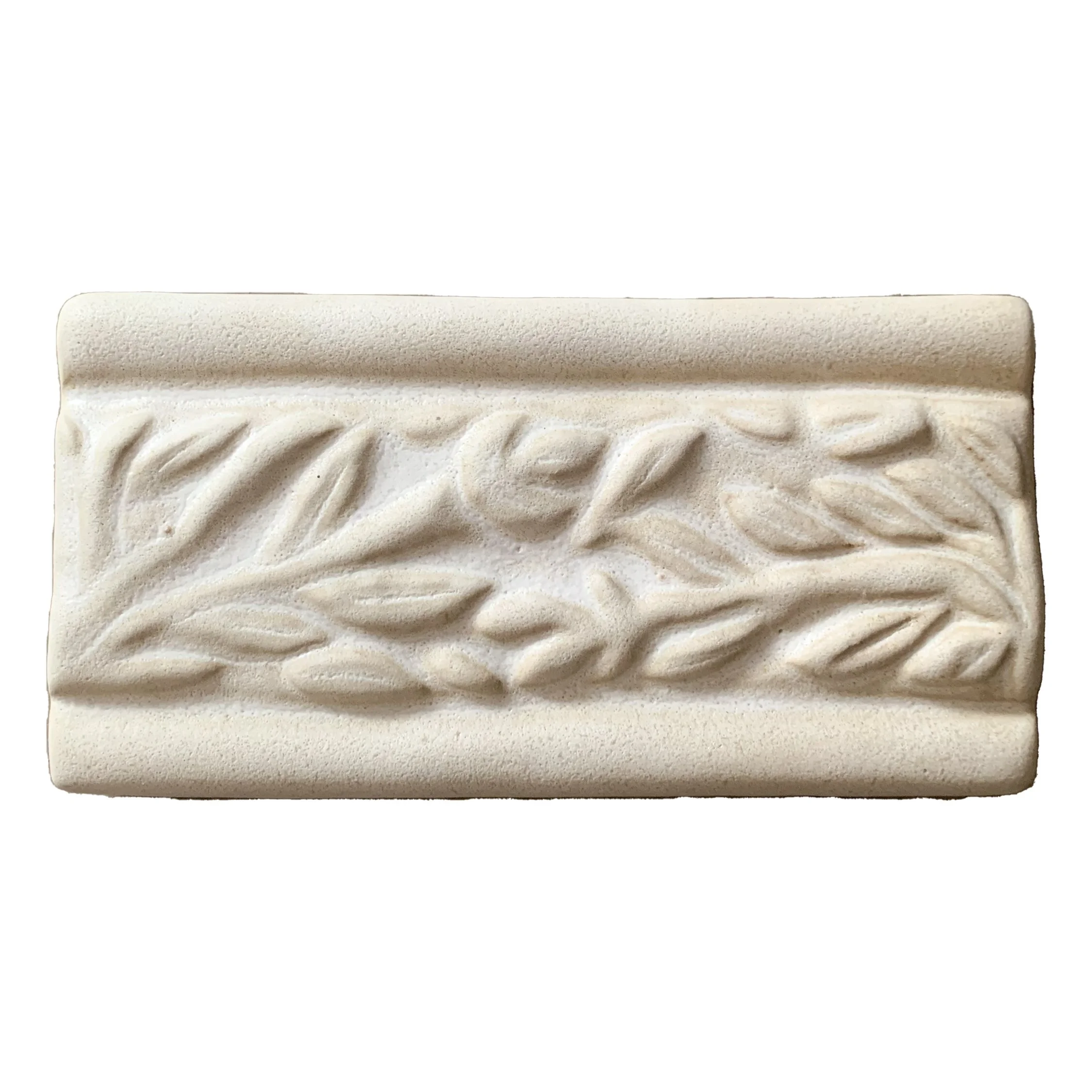 H25-Branches Border-Alabaster - Lot: (20 tiles)