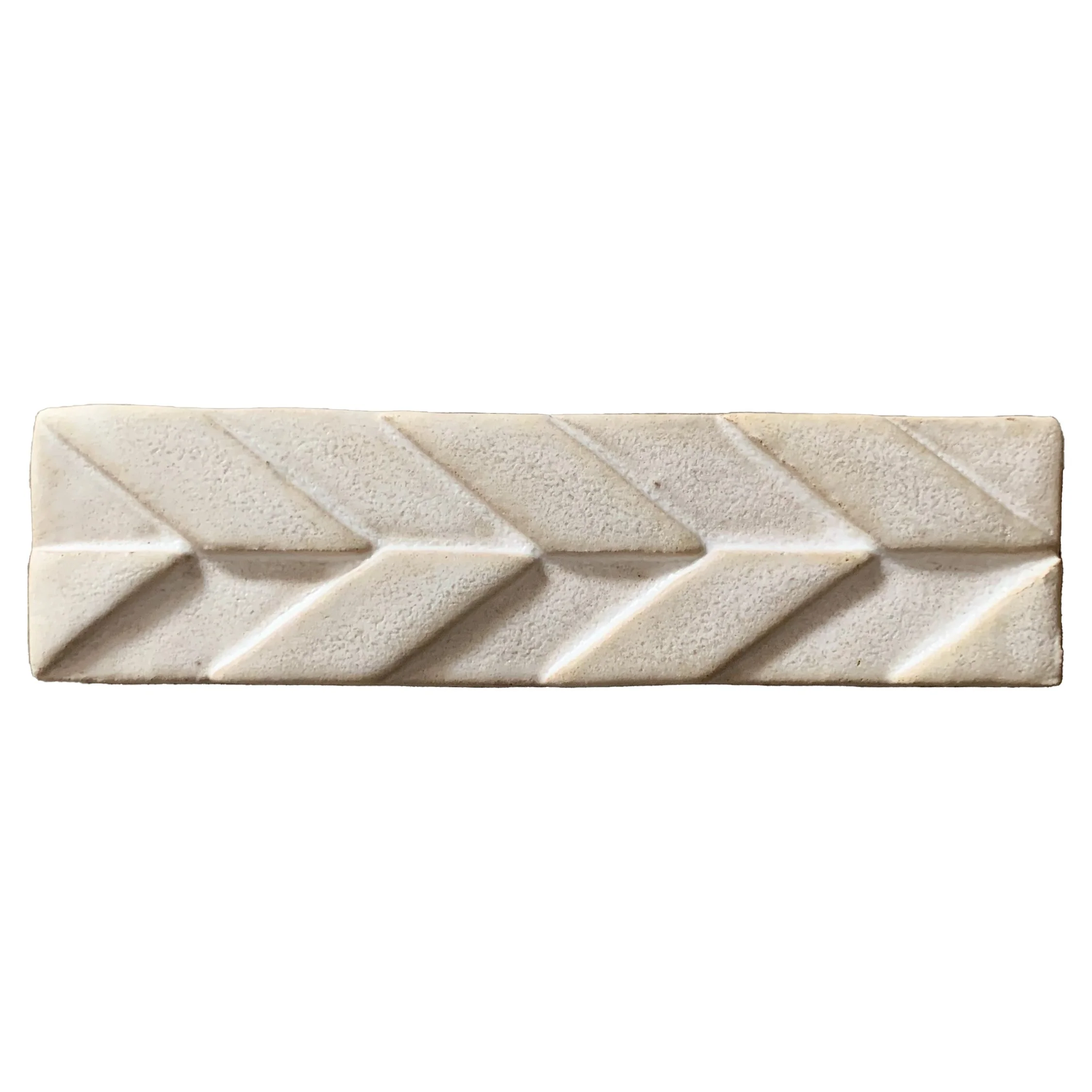 011-Chevron Trim-Alabaster - Lot: (6 tiles)