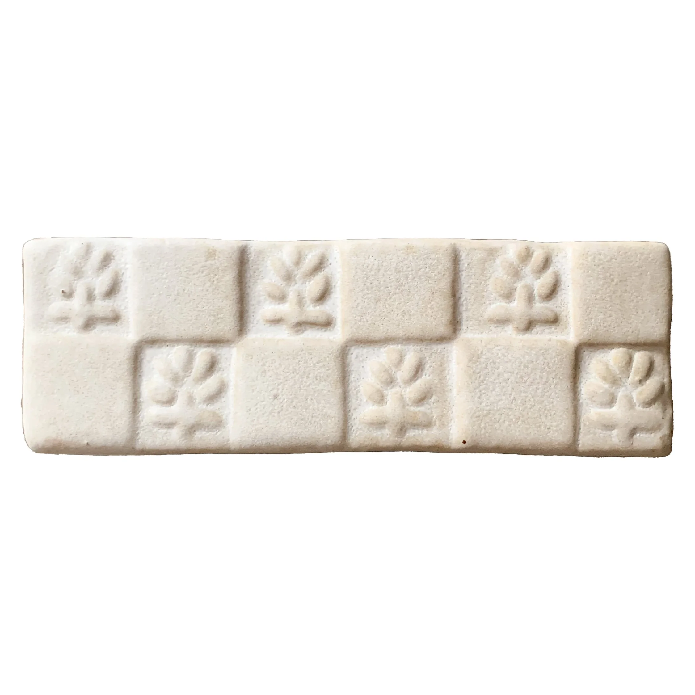014-Country Flower Trim-Alabaster - Lot: (35 tiles)