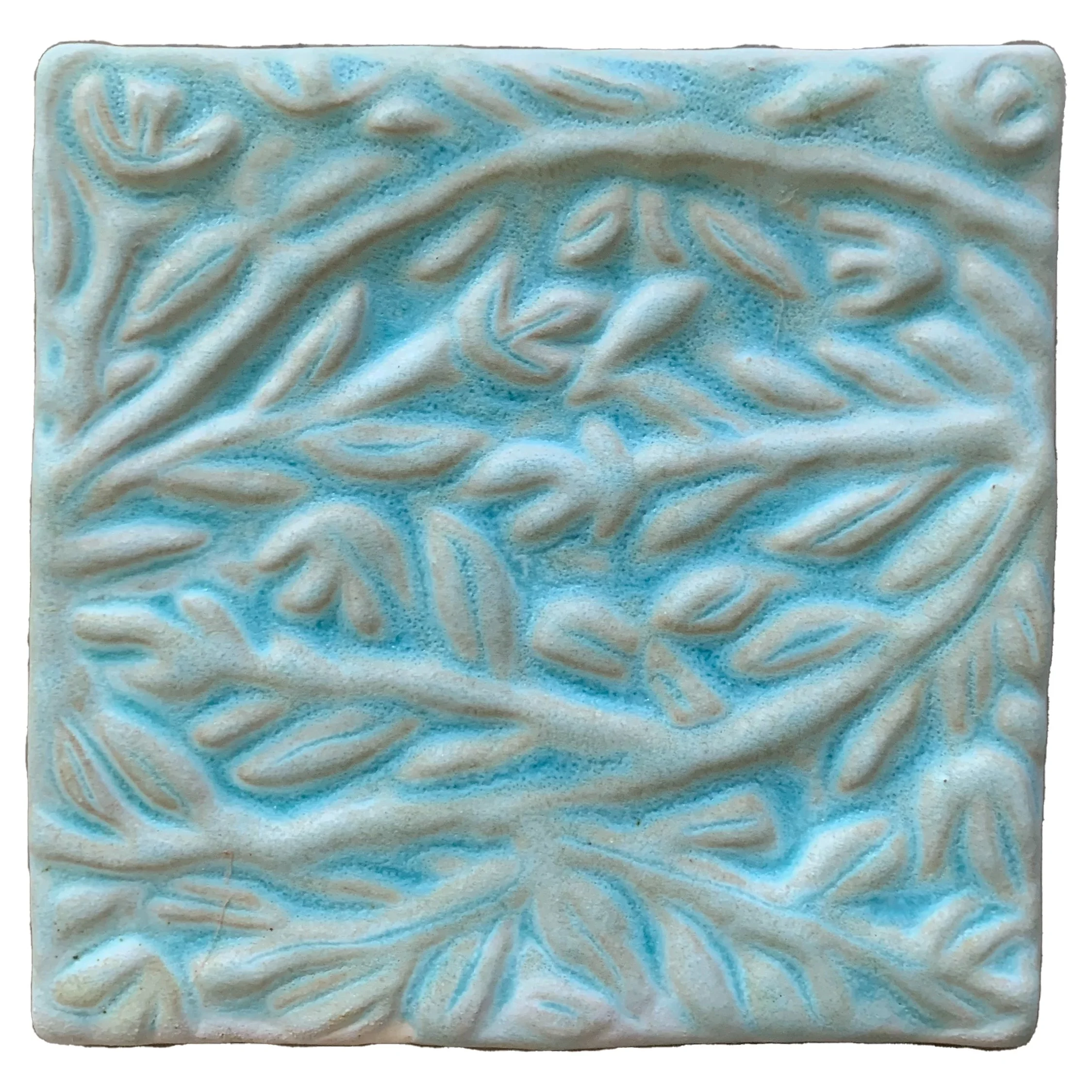 A03-Branches 6x6-Turquoise - Lot: (5 tiles)