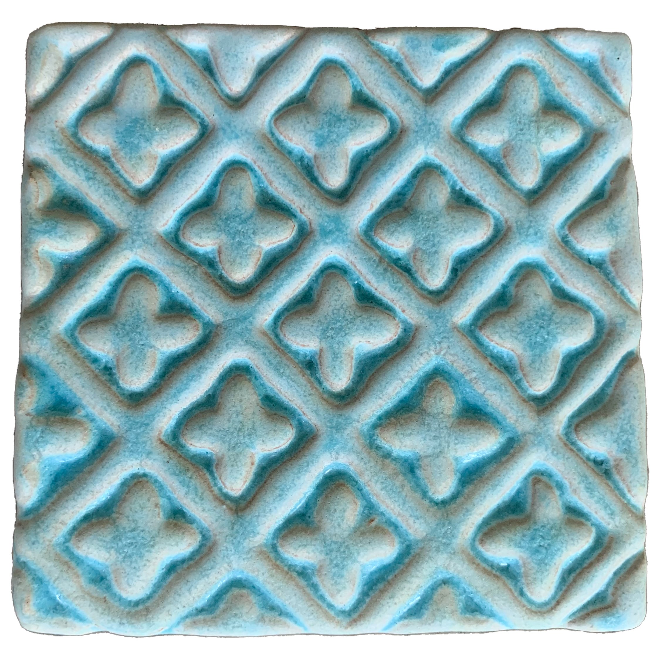 107-Brittany Cross 4x4-Turquoise - Lot: (29 tiles)