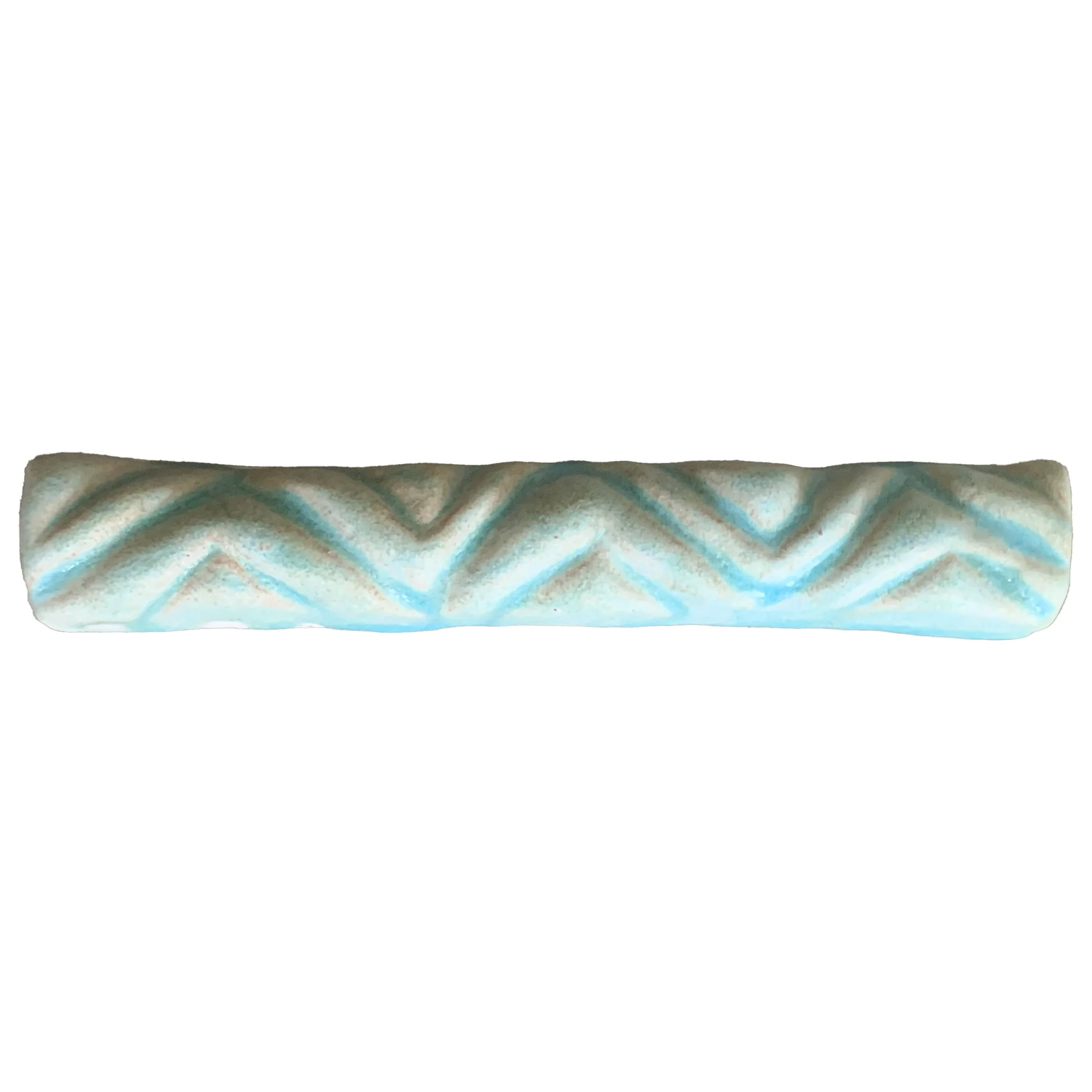 H05-Zig Zag Trim-Turquoise - Lot: (19 tiles)