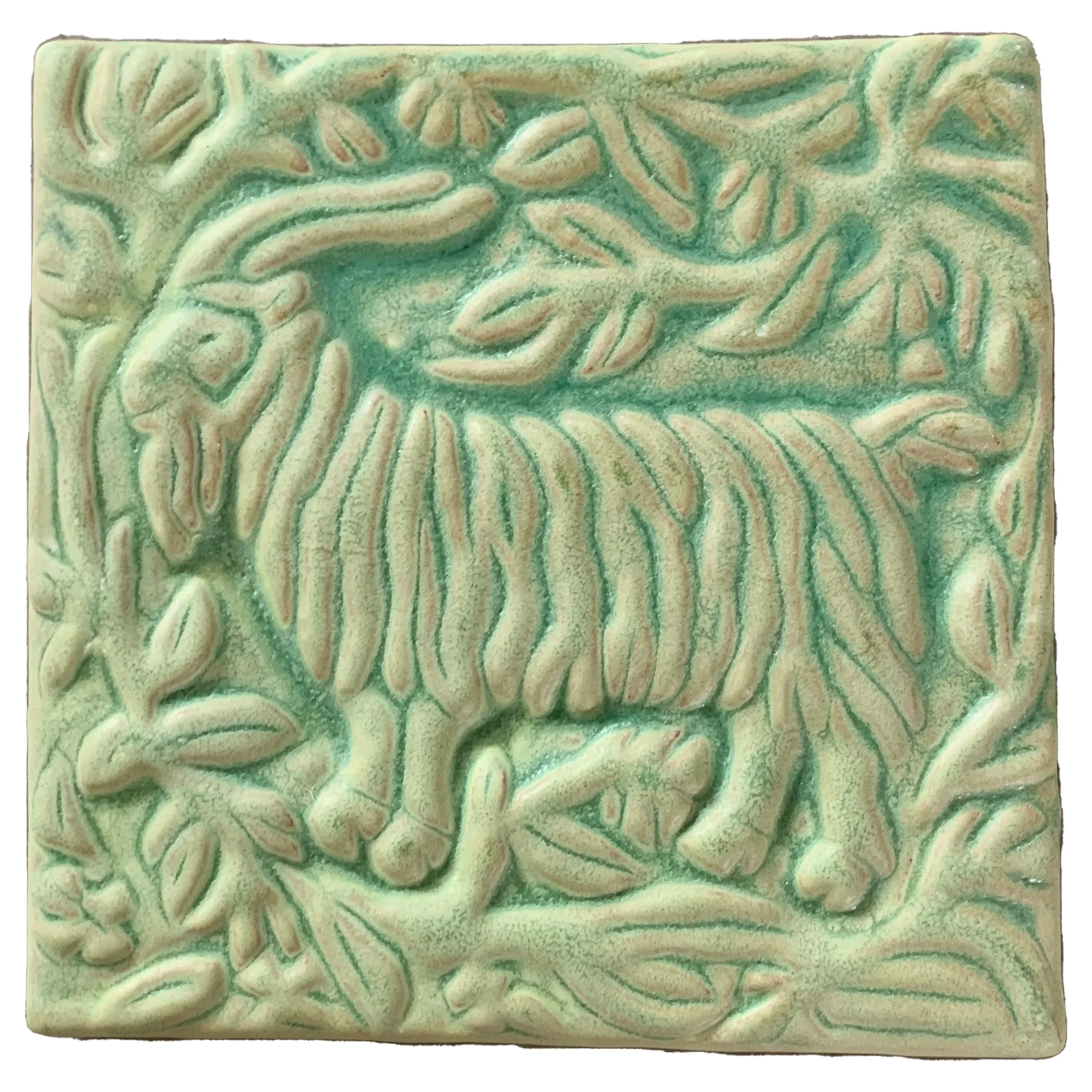 A06-Goat 6x6-Leaf Green- Lot: (3 tiles)