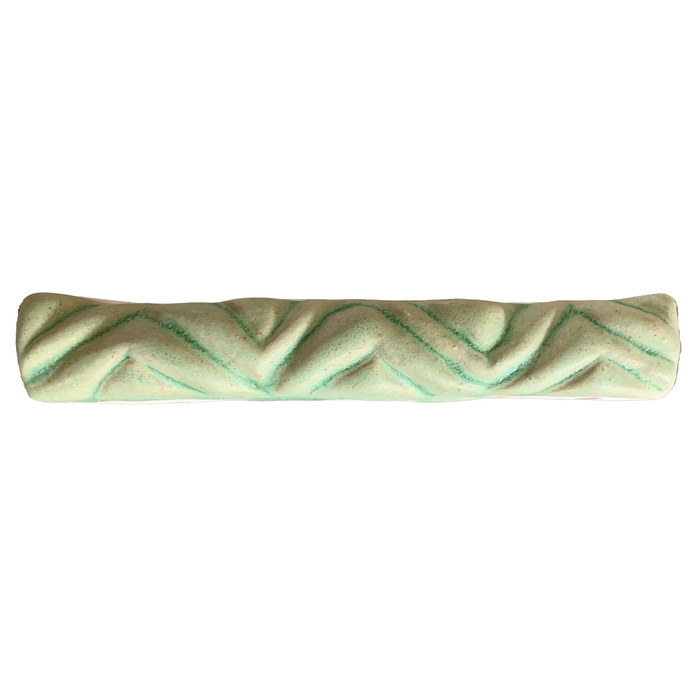 H05-Zig Zag Trim-Leaf Green- Lot: (27 tiles)